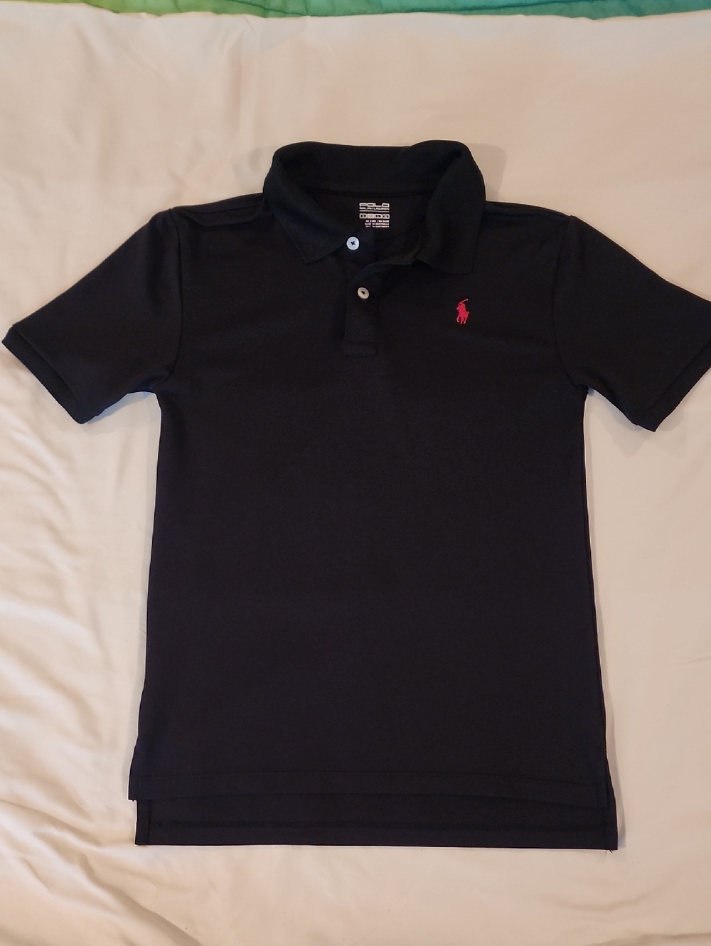 Ralph Lauren Kids Black Polo Shirt - Size Medium